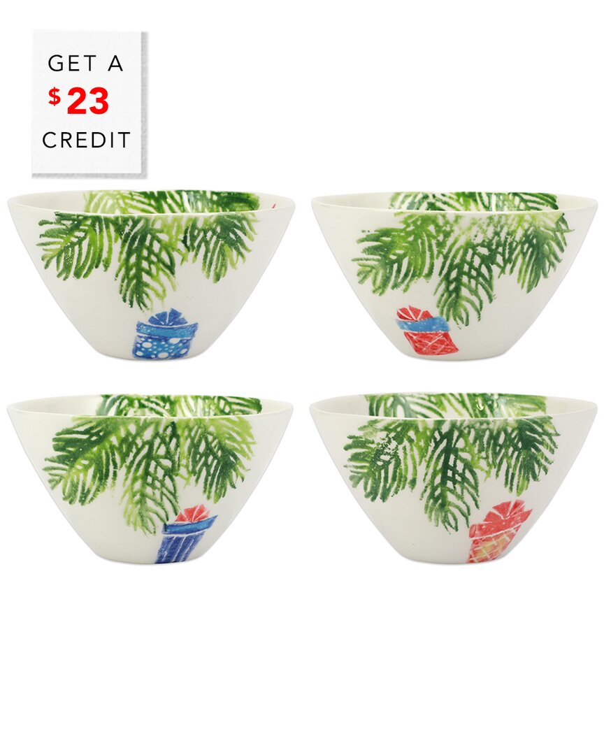 Shop Vietri Nutcrackers Set Of 4 Assorted Cereal Bowls With $23 Credit In Multicolor