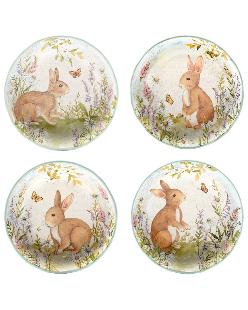 Certified International Set Of 4 Easter Meadow Soup Bowls