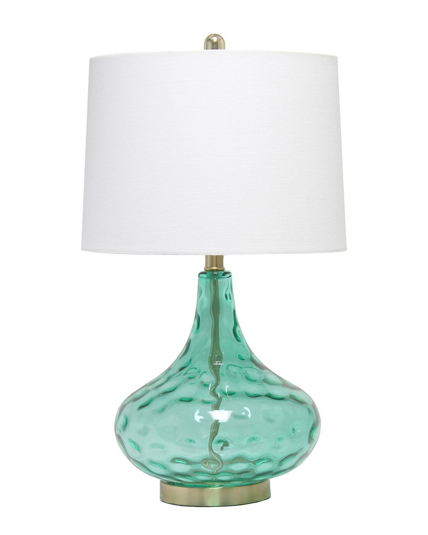 Lalia Home 24in Classix Dimpled Glass Table Lamp In Brown