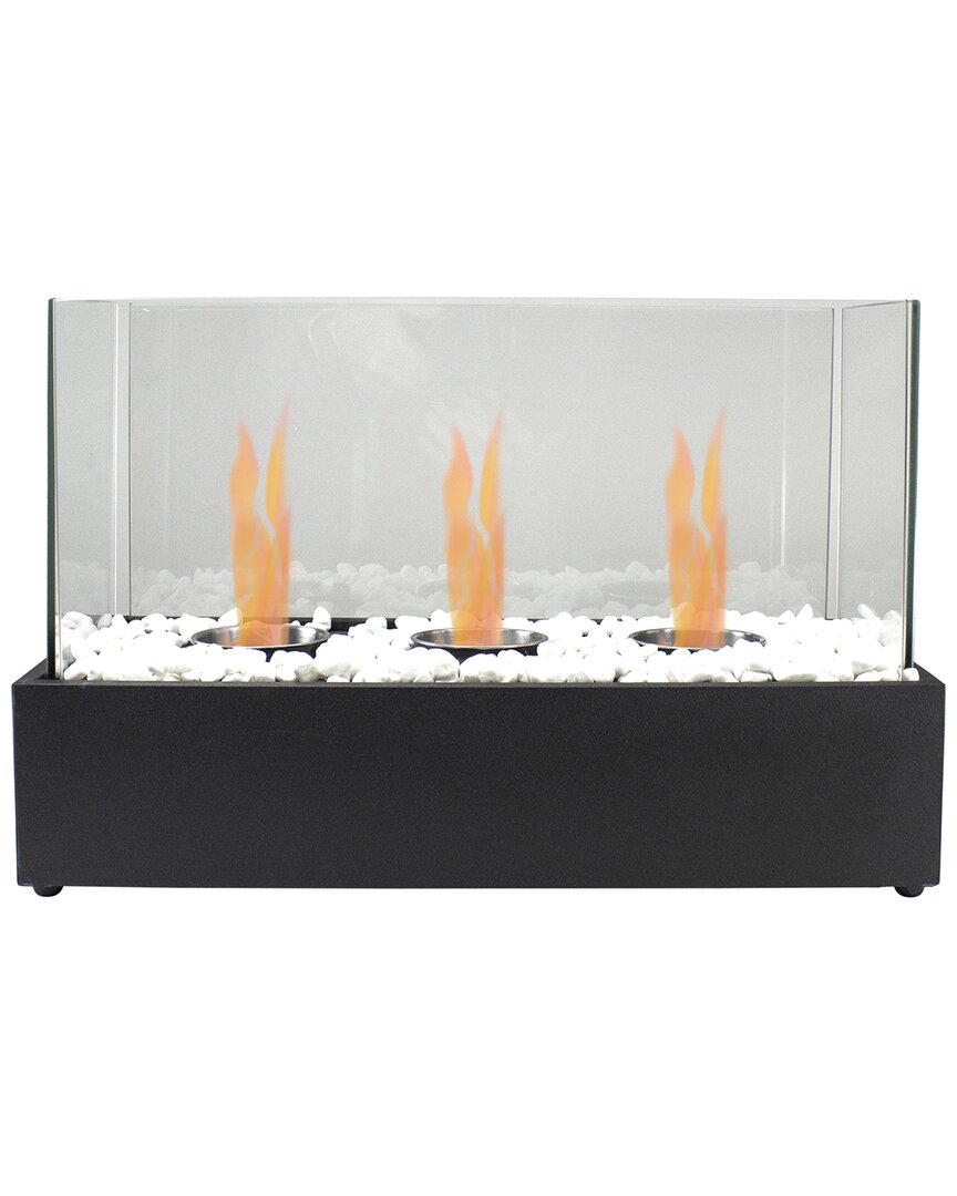 Northlight Bio Ethanol Ventless Portable Triple Fireplace With Flame Guard
