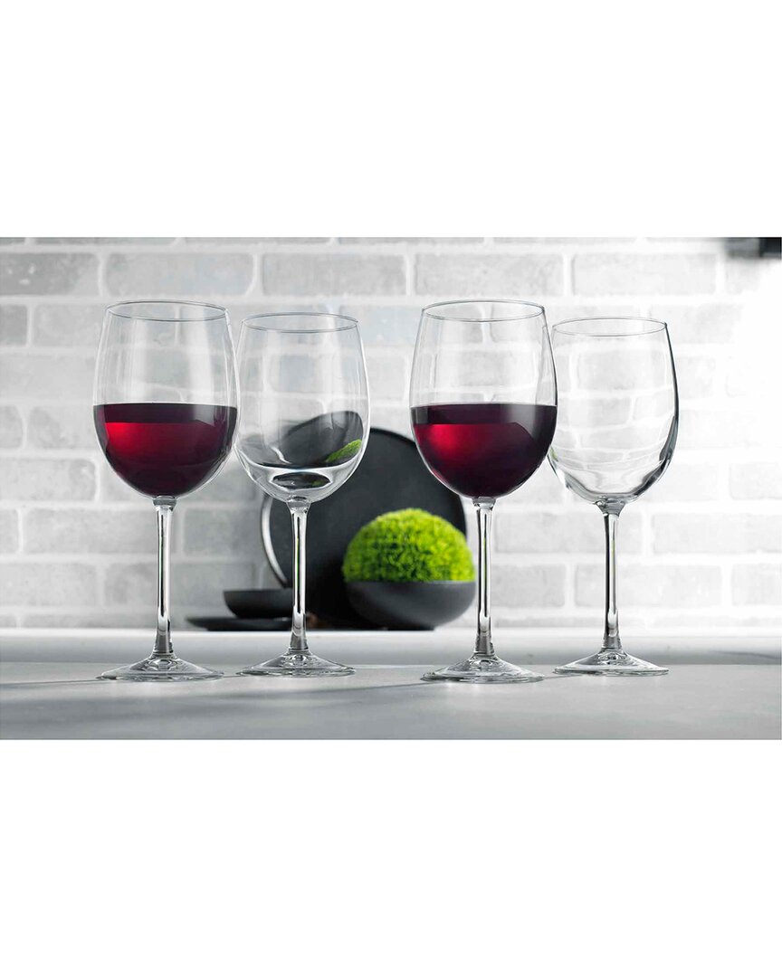 Home Essentials Modern Living Set Of 4 18.25oz Wine In Clear