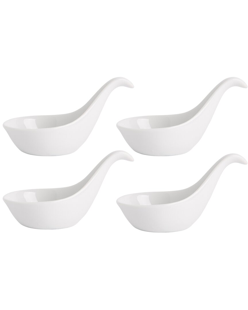 Home Essentials Ff Set Of 4 4in Spoon Mini Taster St In White