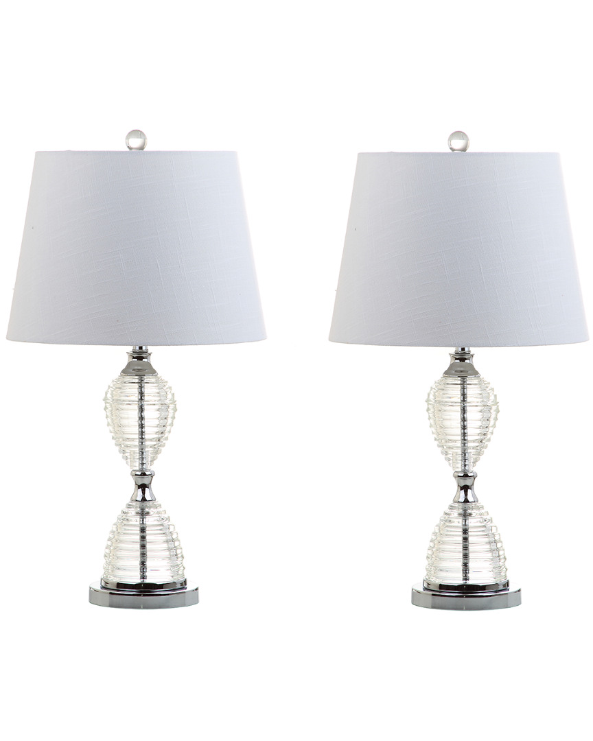 Jonathan Y Set Of 2 Aubrey 24in Crystal Led Table Lamps