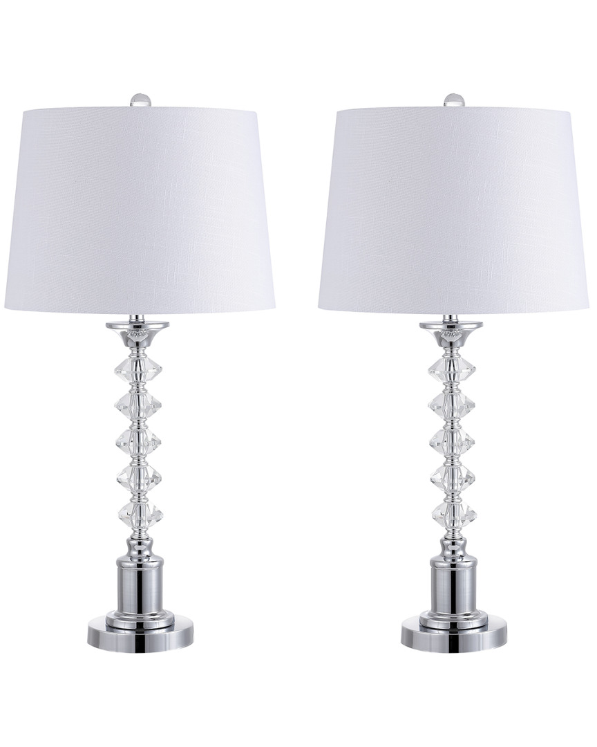 Jonathan Y Set Of 2 Kinsley 28in Crystal Led Table Lamps