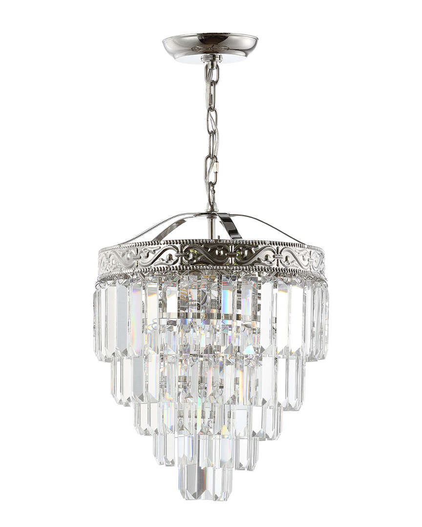 Jonathan Y Wyatt 12in 2-light Crystal Led Chandelier