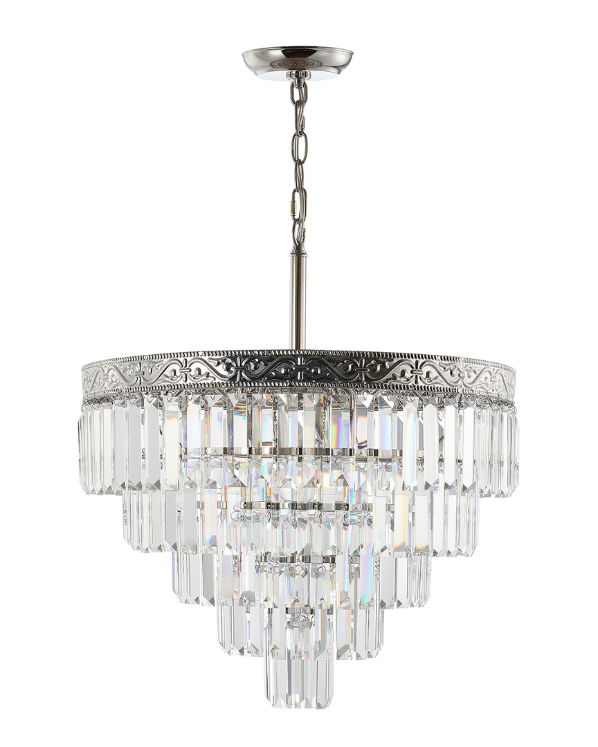 Jonathan Y Wyatt 20in 4-light Crystal Led Chandelier