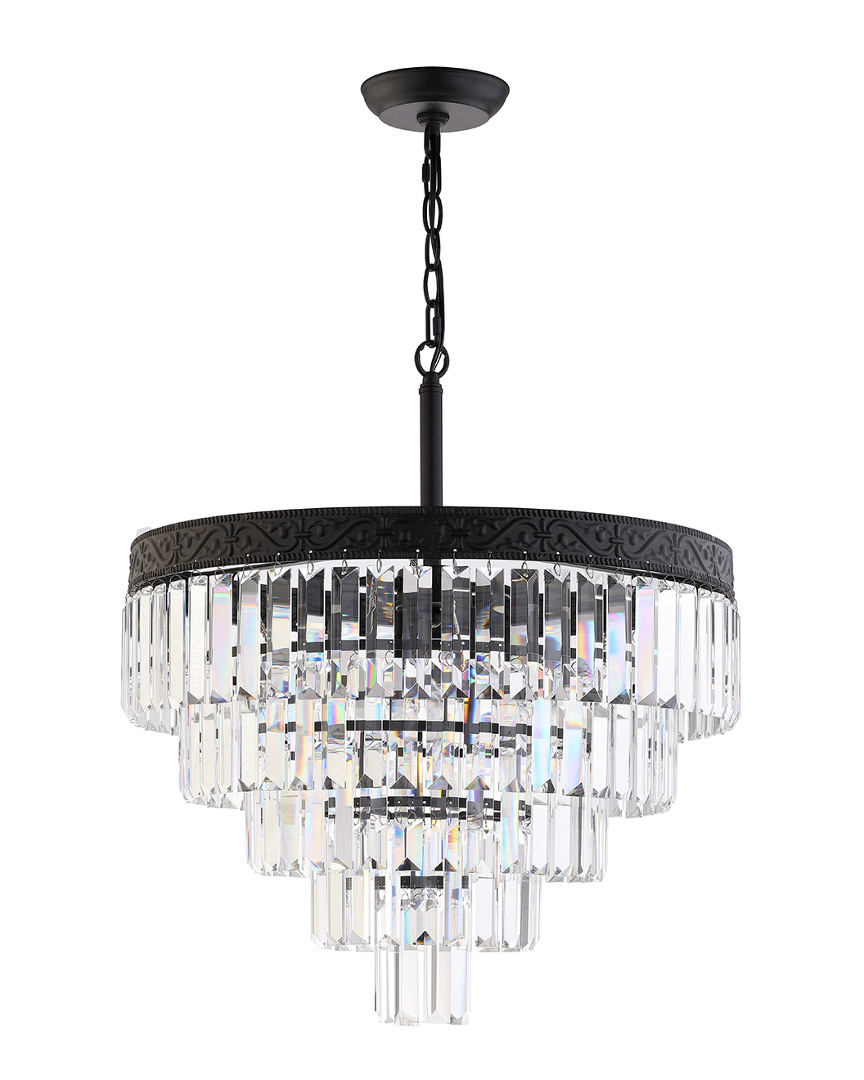 Jonathan Y Wyatt 20in 4-light Crystal Led Chandelier