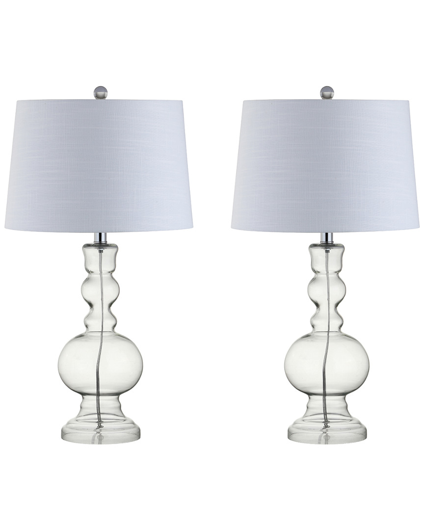 Jonathan Y Set Of 2 Genie 28.5in Glass Led Table Lamps