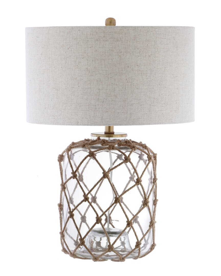 JONATHAN Y JONATHAN Y MER 26.5IN GLASS AND ROPE LED TABLE LAMP