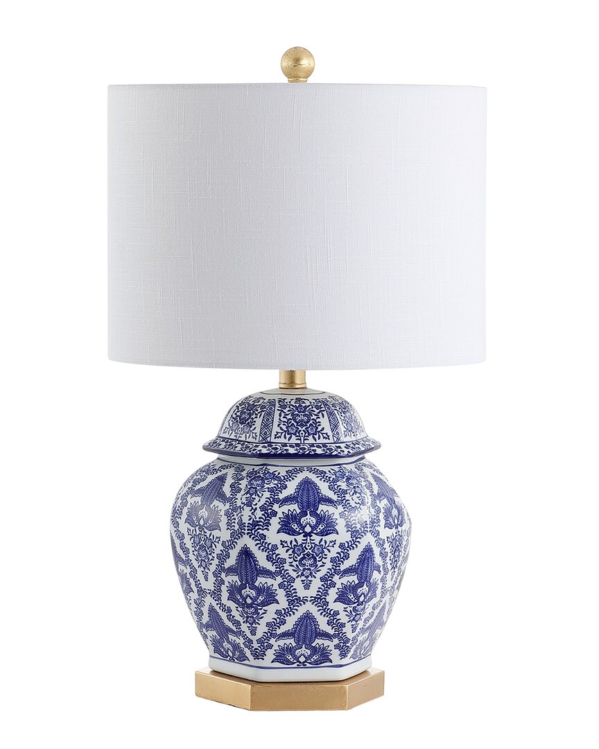 Jonathan Y Gretchen 25in Ginger Jar Ceramicmetal Led Table Lamp