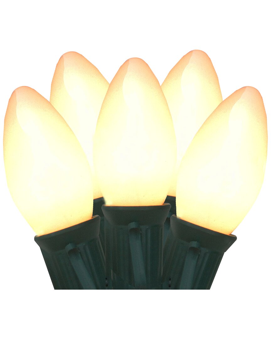 Northlight 25ct Clear & White Opaque C9 Christmas Lights In Clear