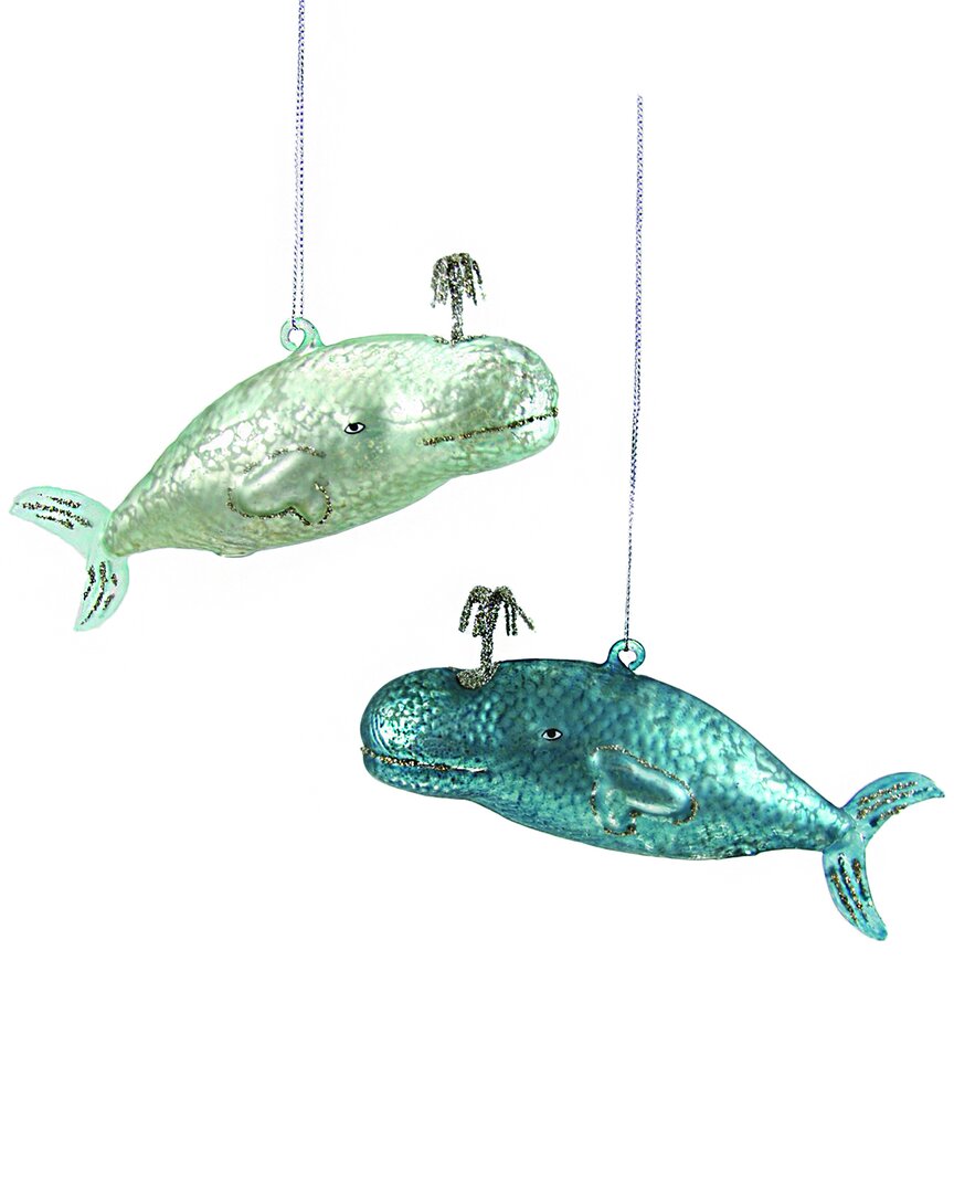 Cody Foster & Co. Cody Foster Set Of 2 Victorian Whale Assorted Ornaments
