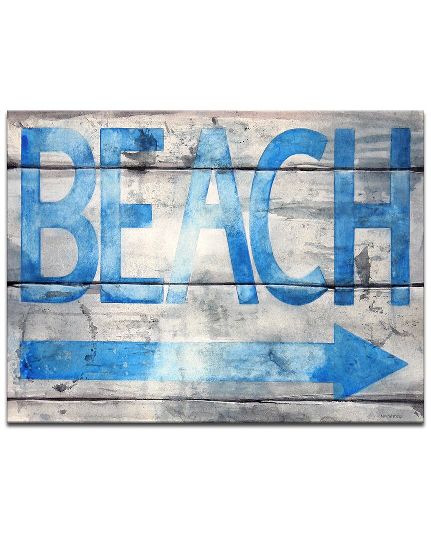 Ready2hangart Beach That Way Wrapped Canvas Wall Art By Norman Wyatt