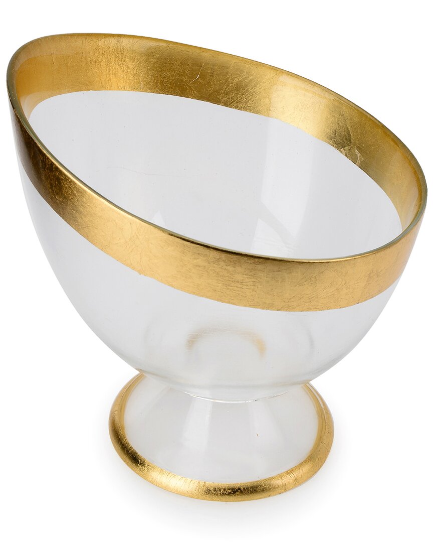 Alice Pazkus 6.75in Footed Candy Bowl With Gold Decoration
