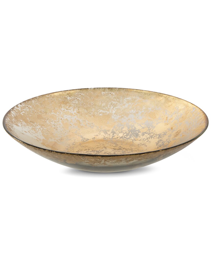 Alice Pazkus Smoked Glass Bowl With Scattered Gold Design