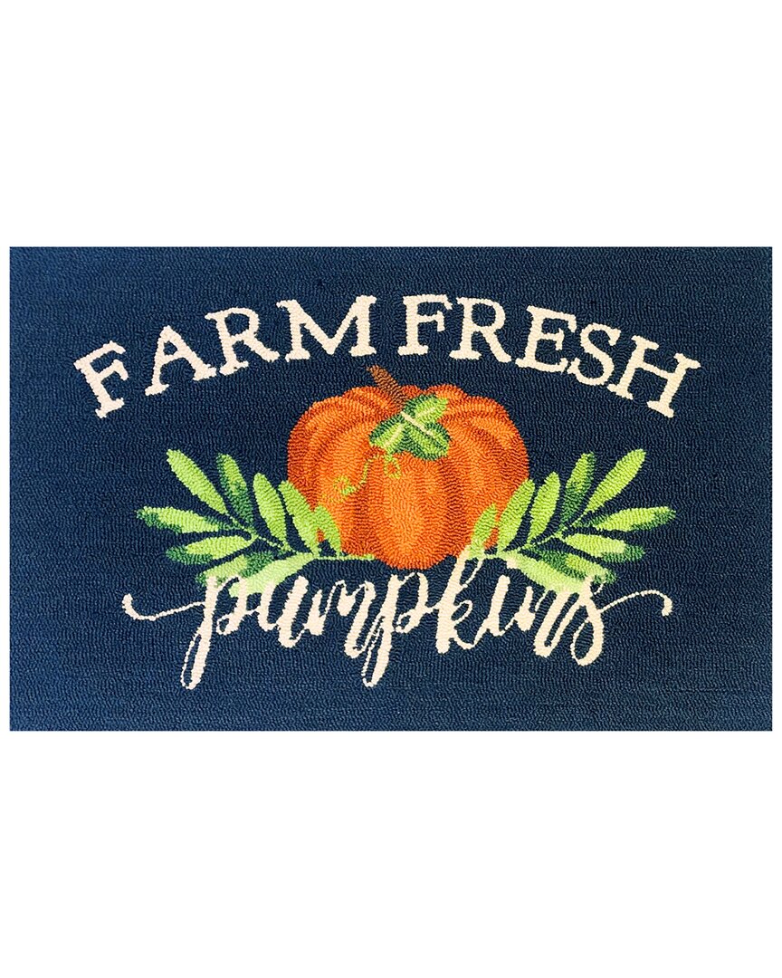 The Rug Market Farm Fresh Pumpkins 24x36in Doormat In Indigo