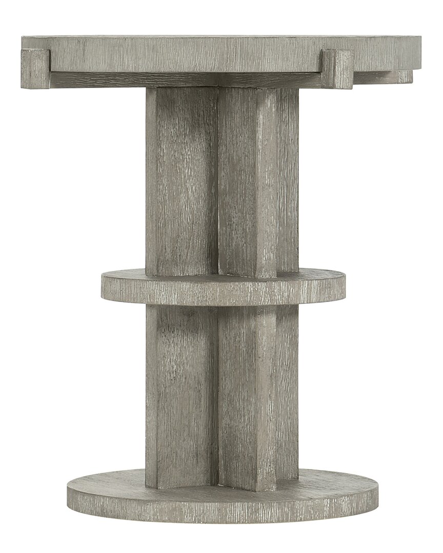 Bernhardt Foundations Round Side Table In Gray