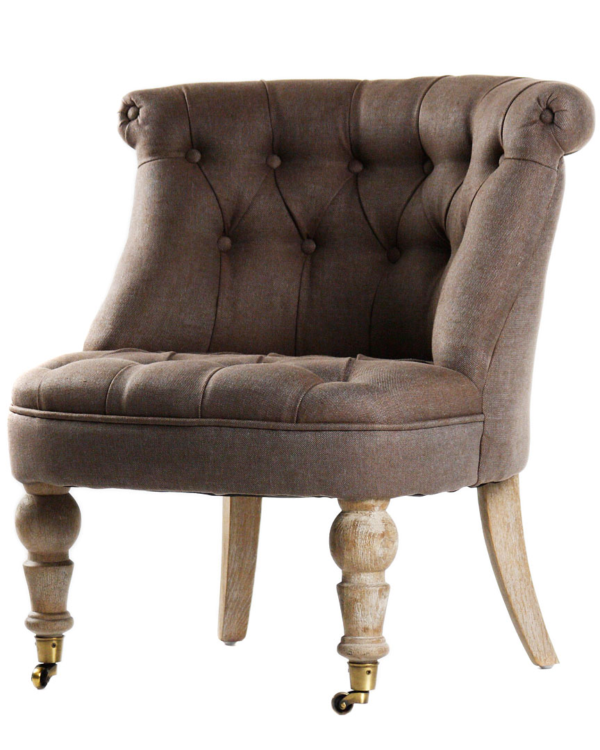 Zentique Low Tufted Slipper Chair In Multi