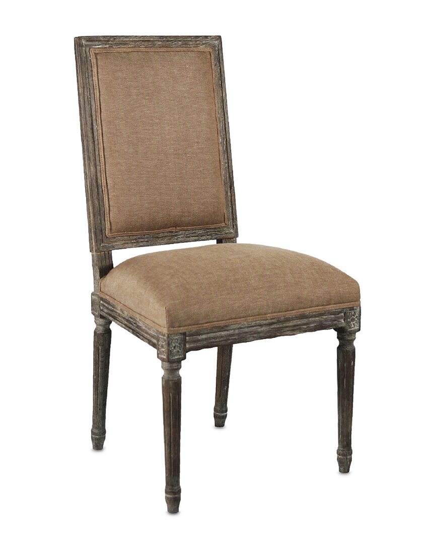 Zentique French Louis Xvi Side Chair In Brown