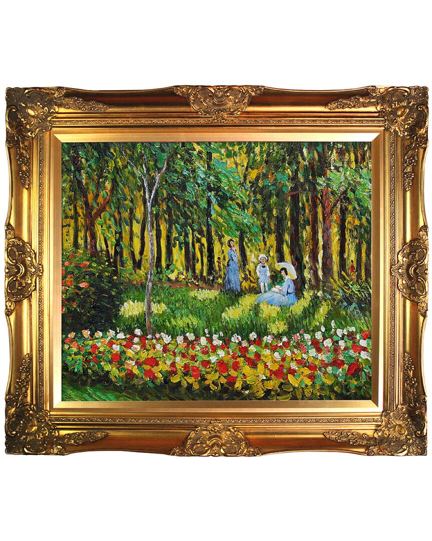 Handpainted Hued Hand-painted Masterpieces La Famille D'artiste By Claude Monet In Multicolor