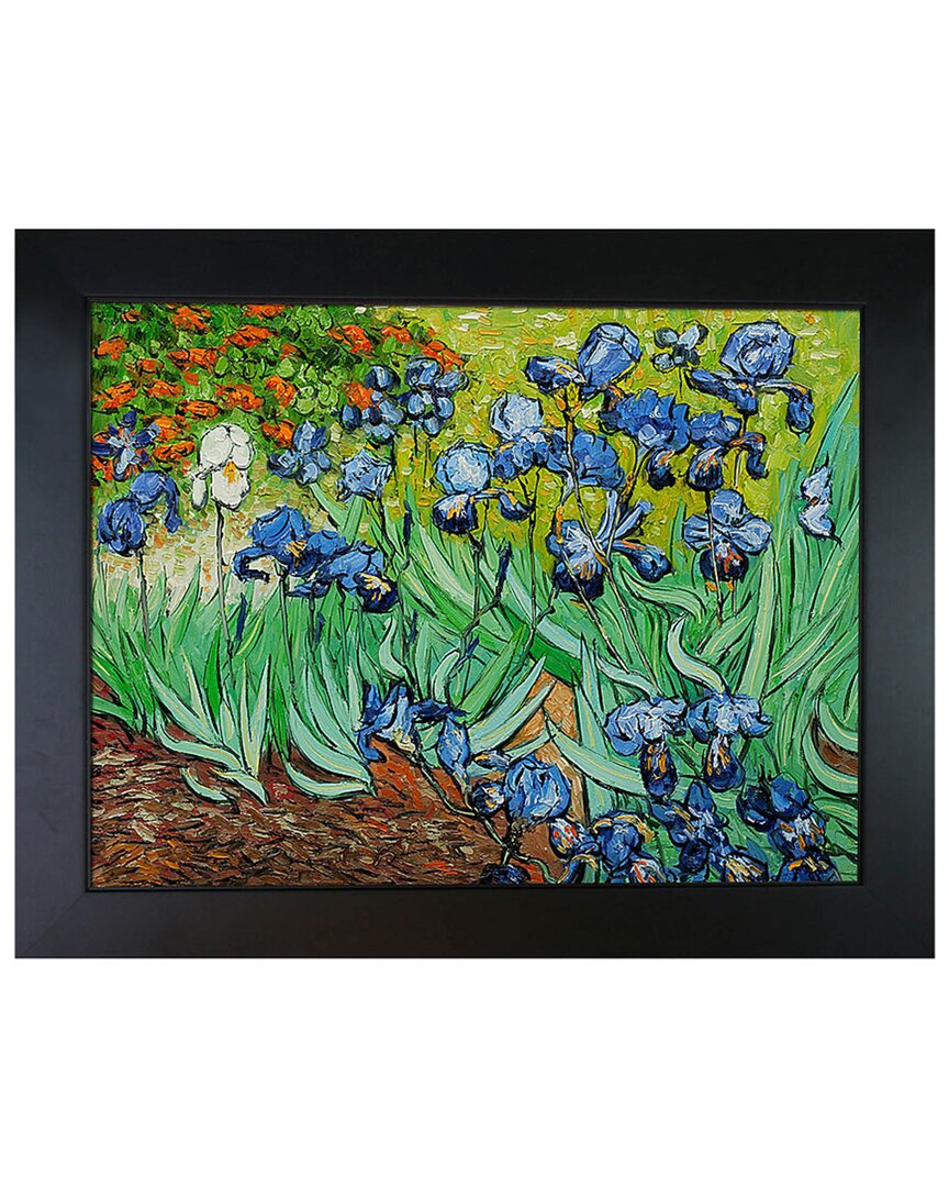 Handpainted Hued Hand-painted Masterpieces Irises By Vincent Van Gogh In Beige