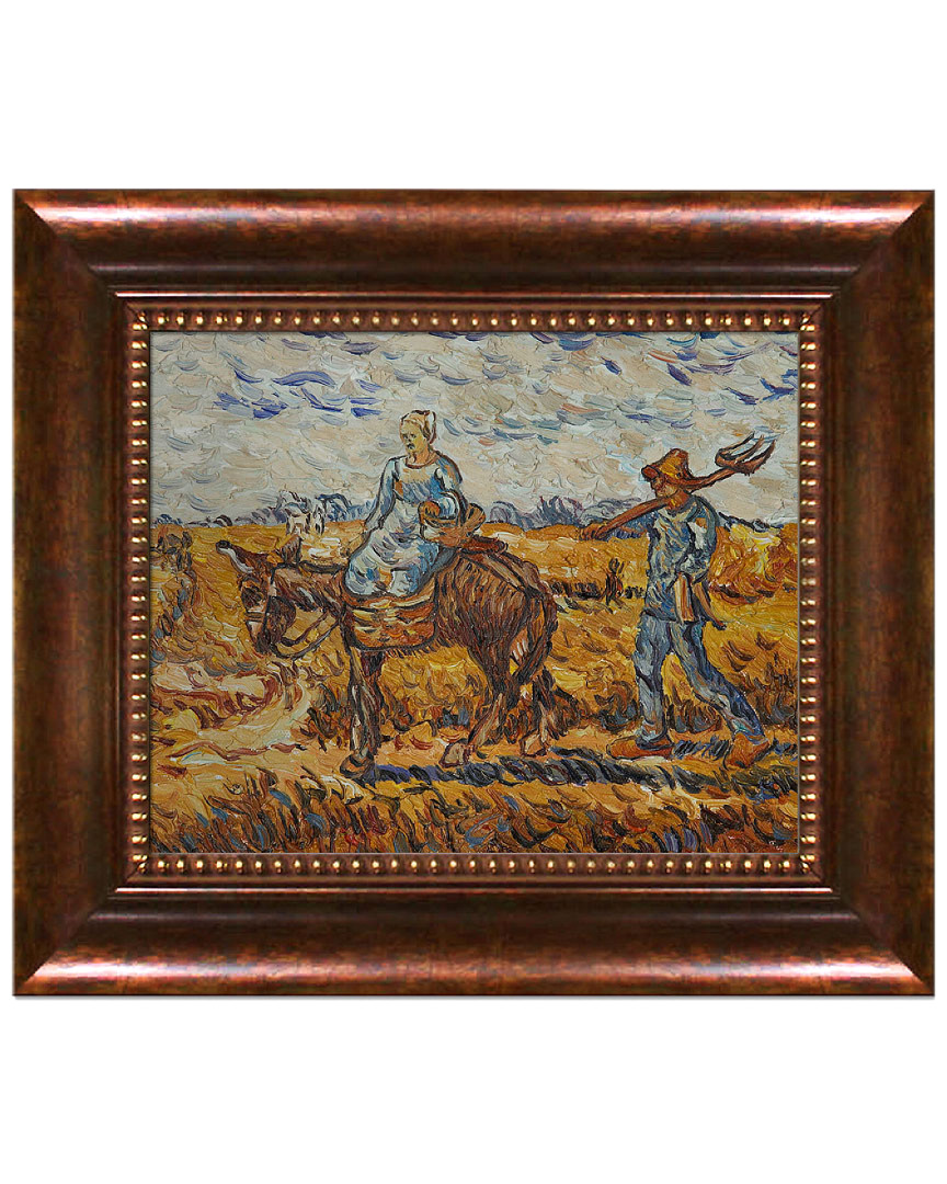 Handpainted Hued Hand-painted Masterpieces Peasant Couple Going To Work By Vincent Van Gogh In Multicolor