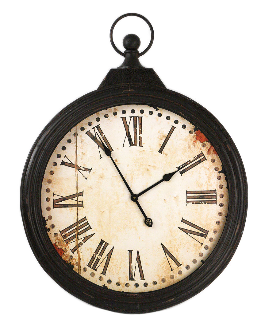 Zentique Oversized Pocket Watch In Black