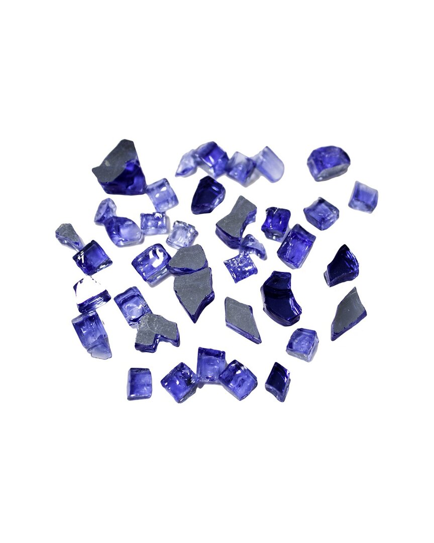 Hiland Cobalt Reflective Fire Glass 20lbs In Blue