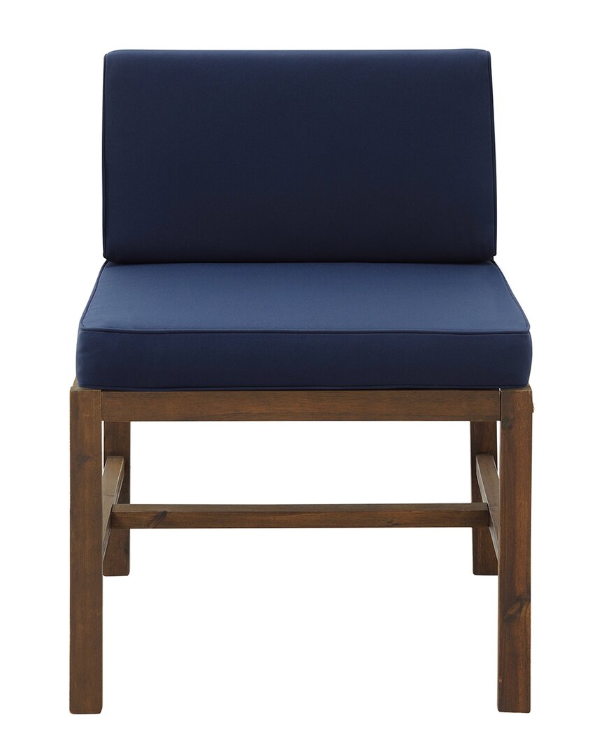 Hewson Modular Acacia Patio Side Chair In Brown
