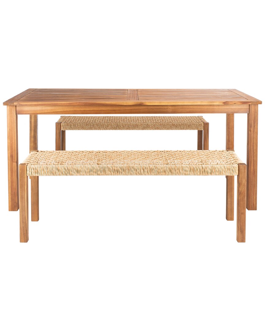 Safavieh Aquina Outdoor Dining Set In Natural