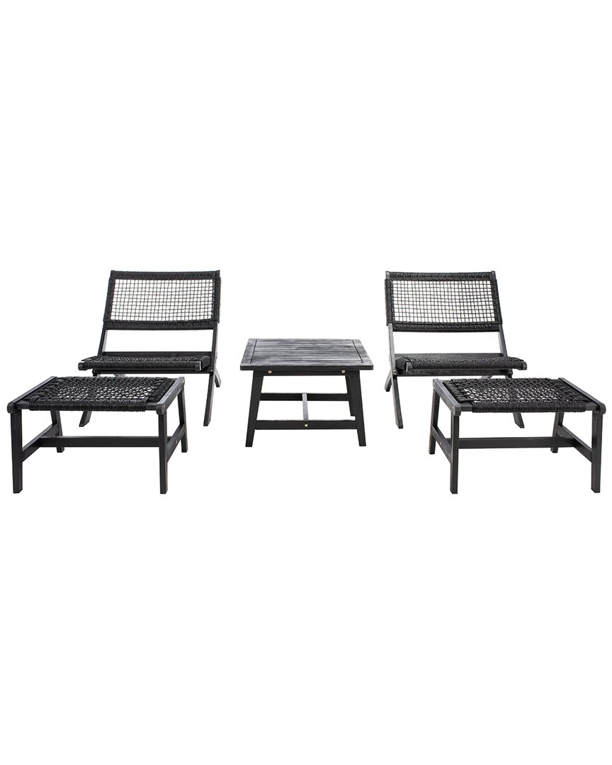 Safavieh Casella Outdoor Black 3pc Set In Black