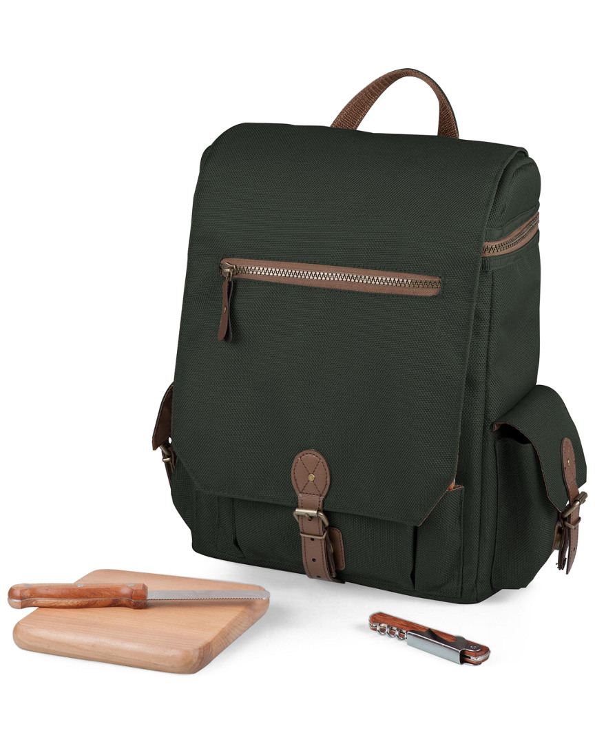 Picnic Time Legacy Moreno 3-bottle Wine & Cheese Tote In Khaki
