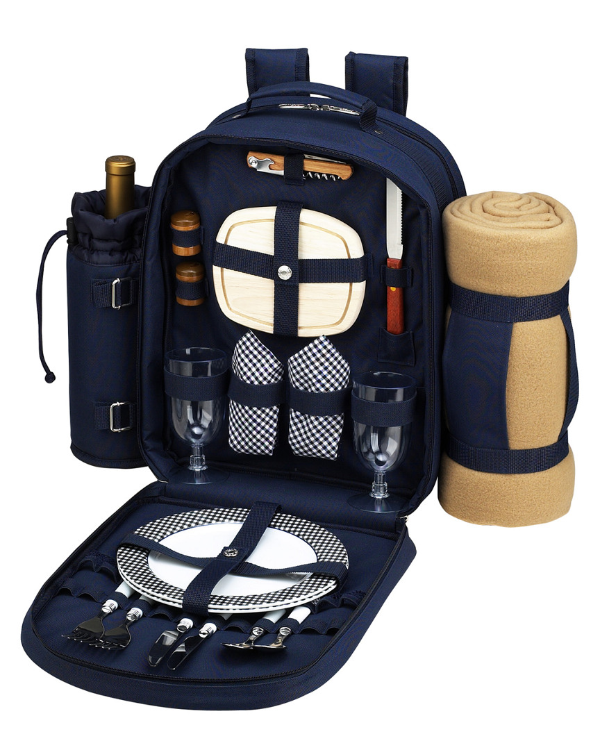Picnic At Ascot Backpack Cooler For 2 With Blanket
