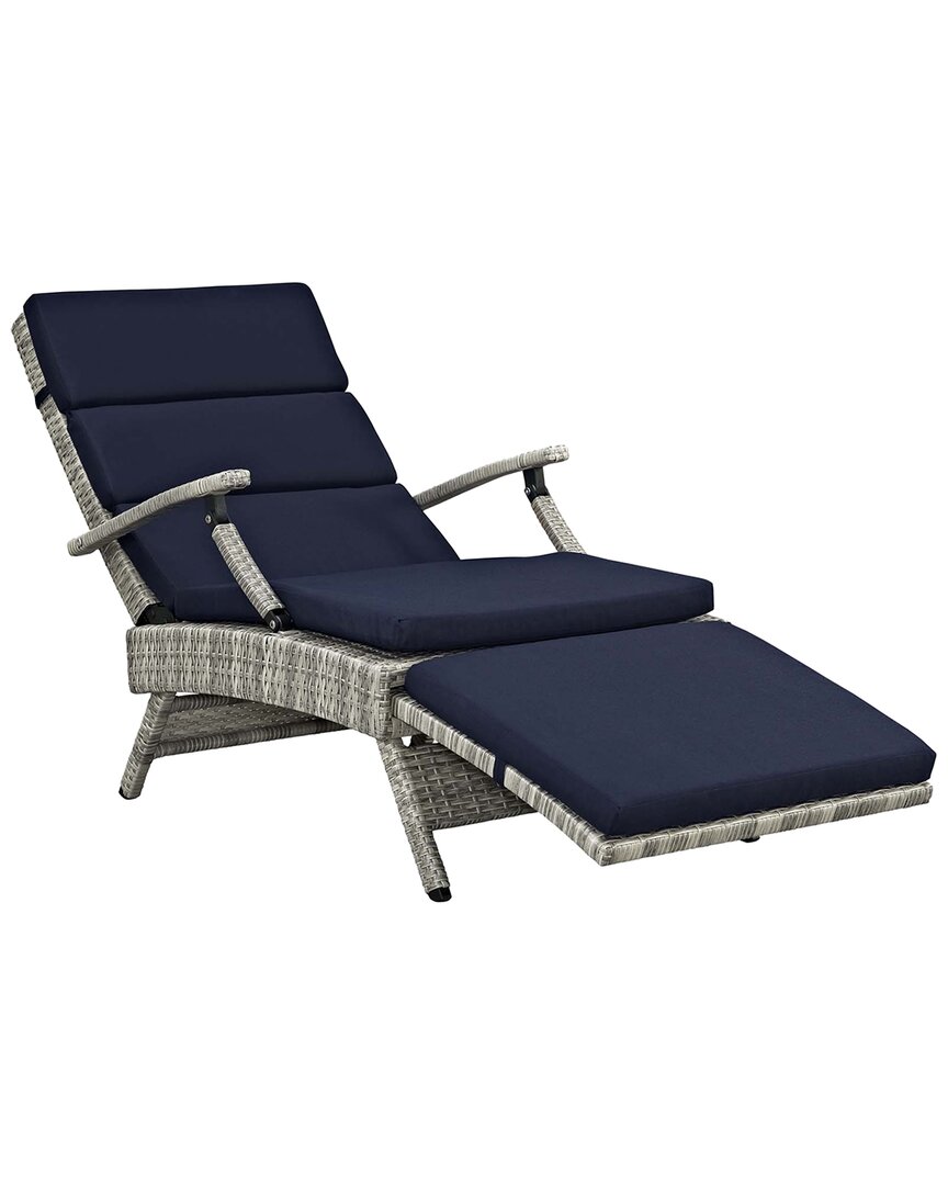 Modway Outdoor Envisage Chaise Outdoor Patio Wicker Rattan Lounge Chair