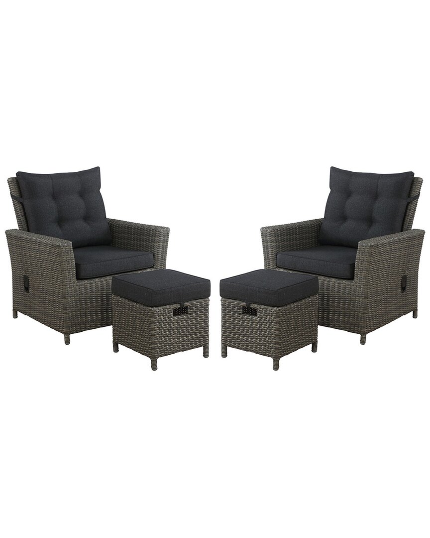 Alaterre Asti All-weather Wicker 4pc Outdoor Seating Set