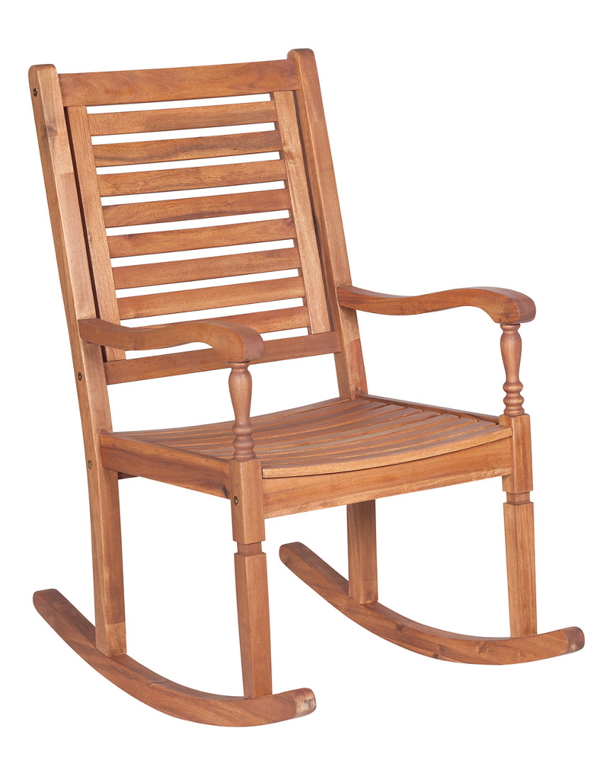 Hewson Acacia Wood Outdoor Patio Deep Seated Rocking Chair