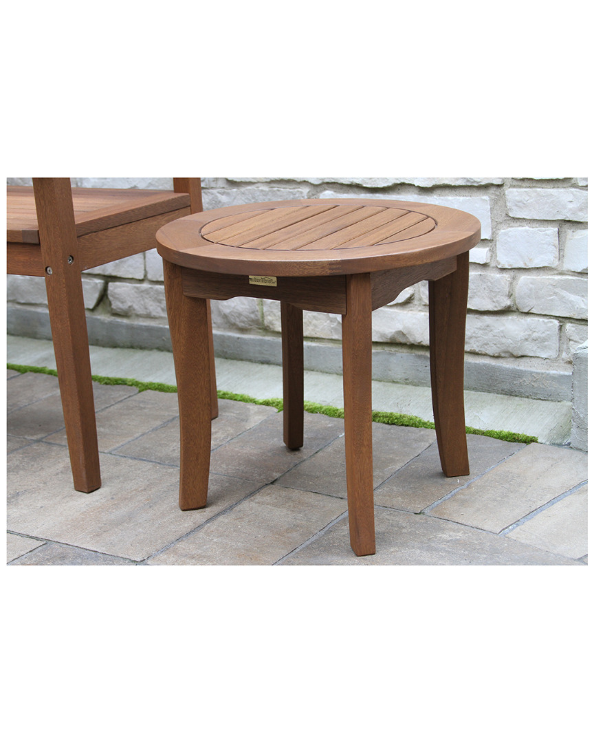 Shop Outdoor Interiors Round Eucalyptus End Table