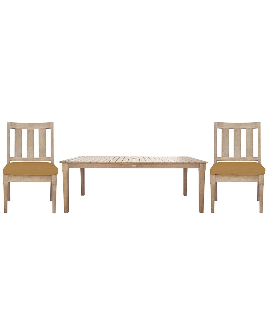 Safavieh Couture Dominica Outdoor Dining Chair In Brown