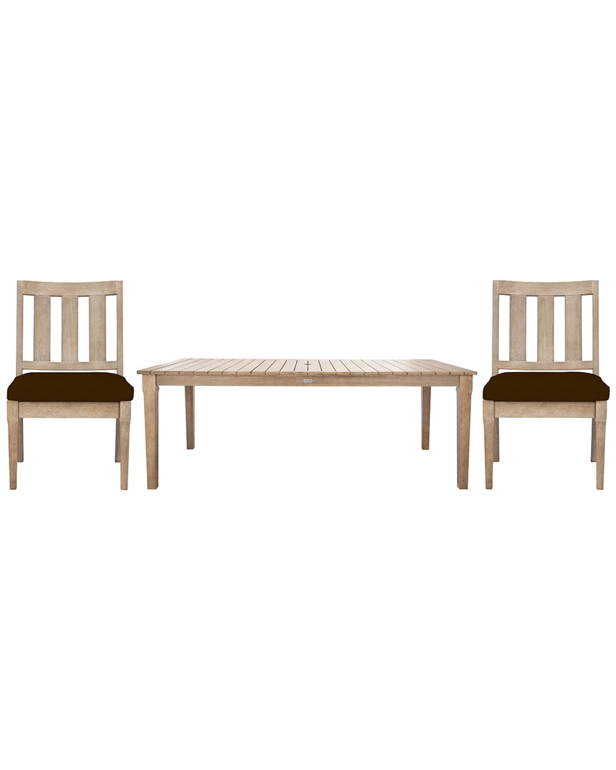 Safavieh Couture Dominica Outdoor Dining Chair In Brown