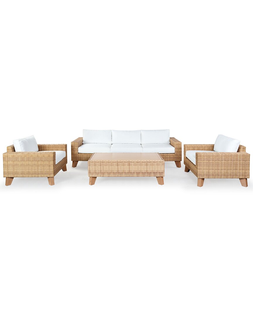 Safavieh Couture Margarita Wicker Coffee Table In Brown