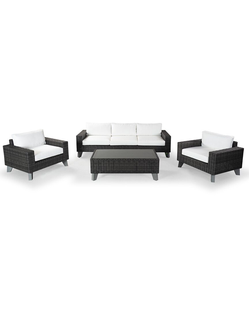 Safavieh Couture Margarita Wicker Coffee Table In Grey