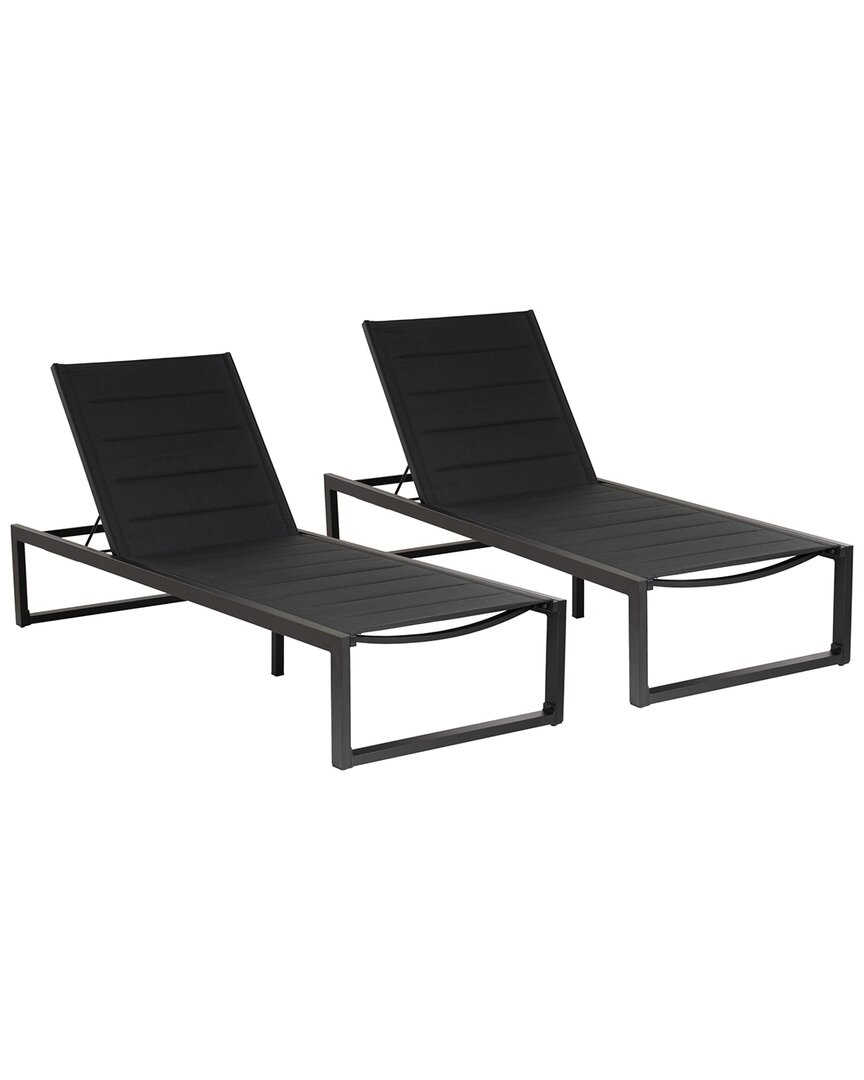 Linon Set Of 2 Holland Aluminum Chaise Lounge