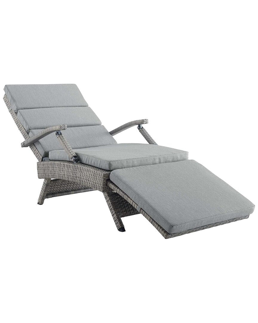 Modway Outdoor Envisage Chaise Outdoor Patio Wicker Rattan Lounge Chair