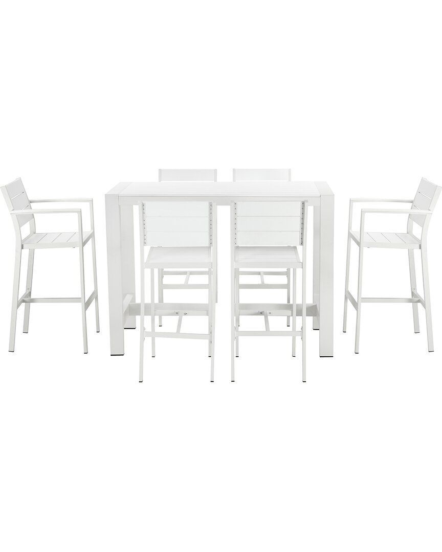 Pangea Home Indoor/outdoor Betty 7pc Bar Set In White