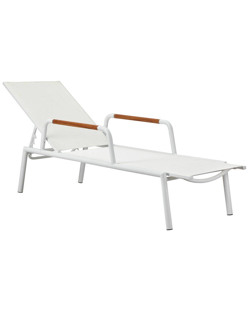 Pangea Home Indoor/outdoor Set Of 2 Dean Arm Loungers In White