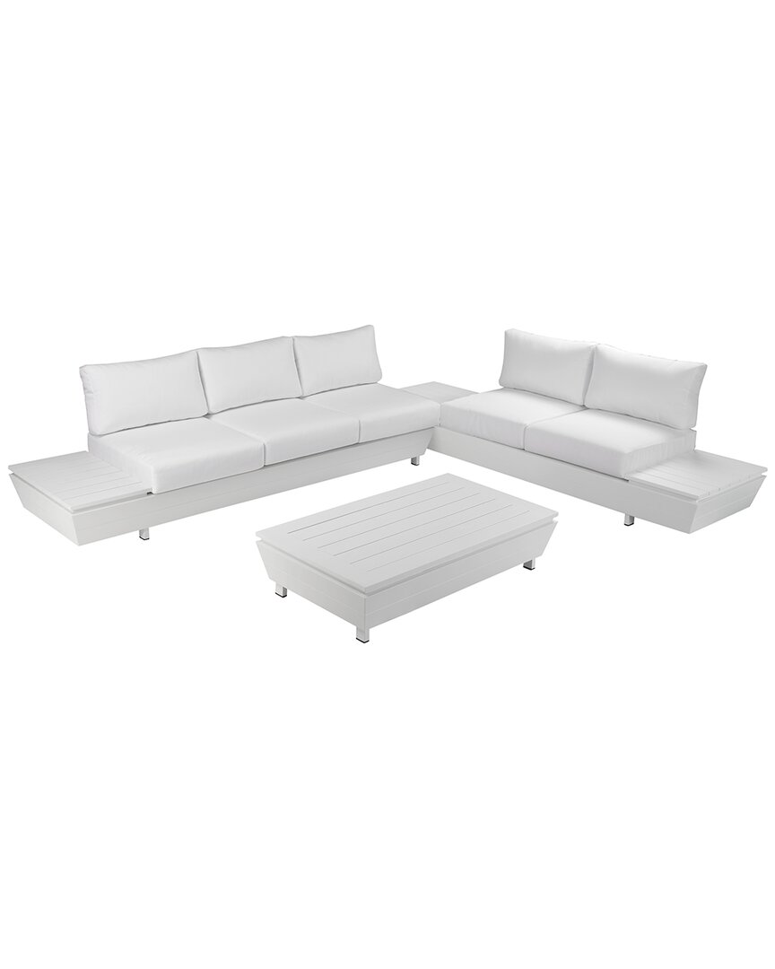 Pangea Home Indoor/outdoor Yacht 3pc Sectional In White