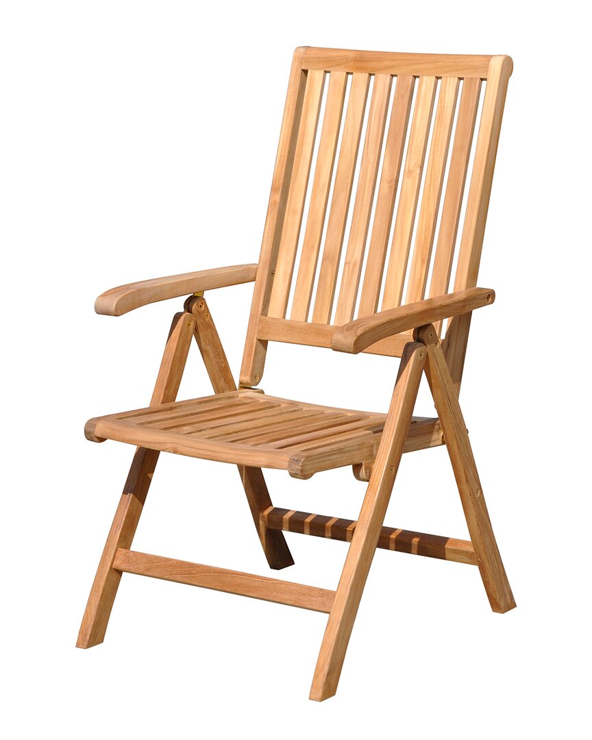 Courtyard Casual Heritage Teak 5-position Arm Chair