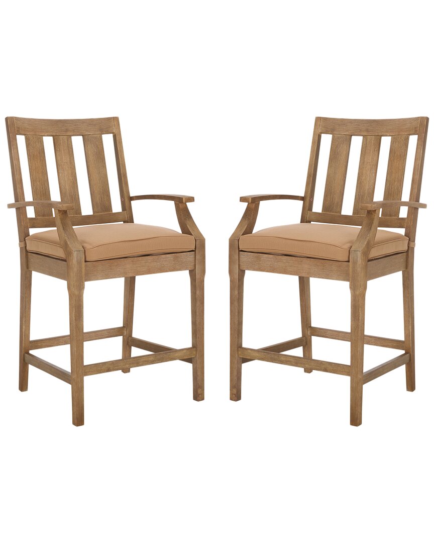 Safavieh Couture Safavieh Set Of 2 Couture San Salvador Patio Counter Stoolss