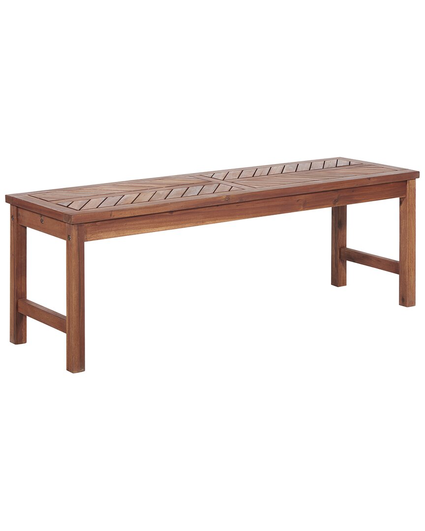 Hewson Vincent 53in Modern Patio Dining Bench In Brown