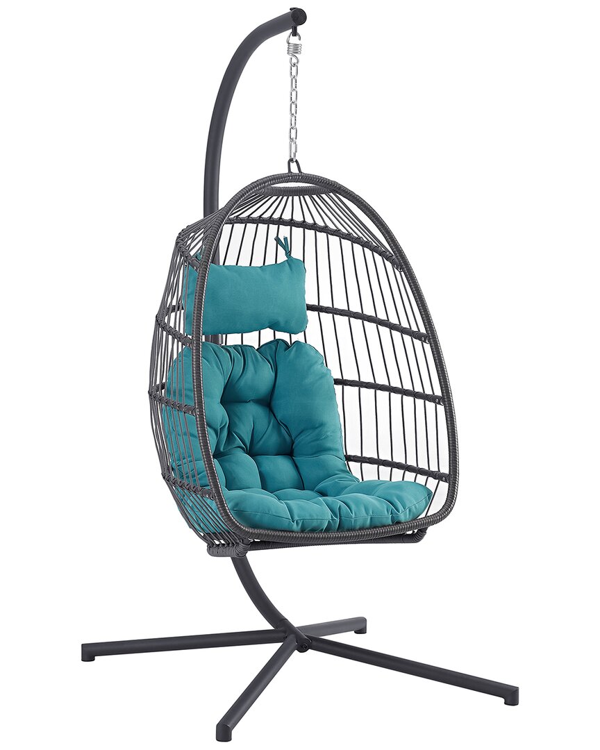 Hewson Swing Egg Chair With Stand In Grey